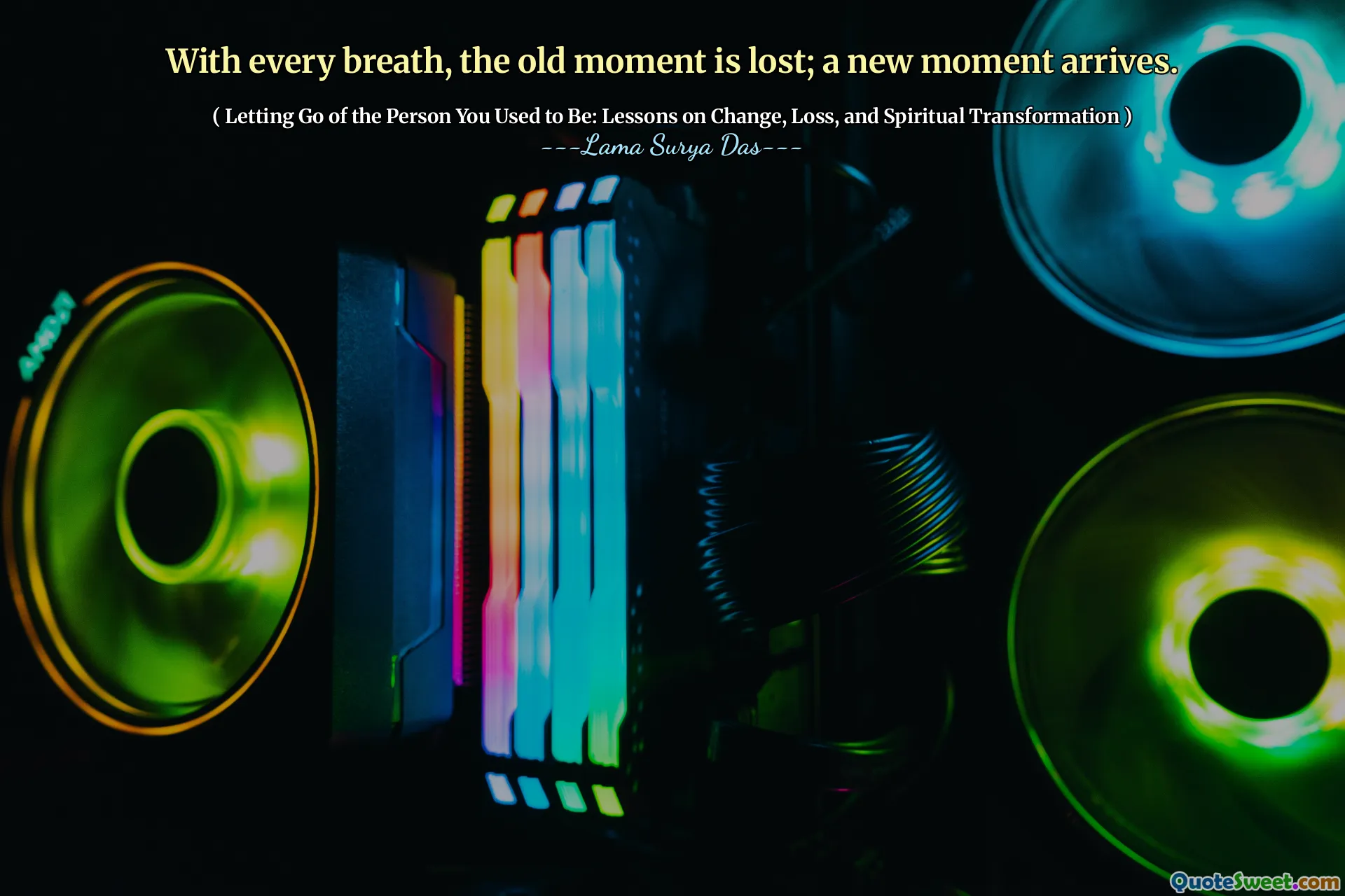 With every breath, the old moment is lost; a new moment arrives.