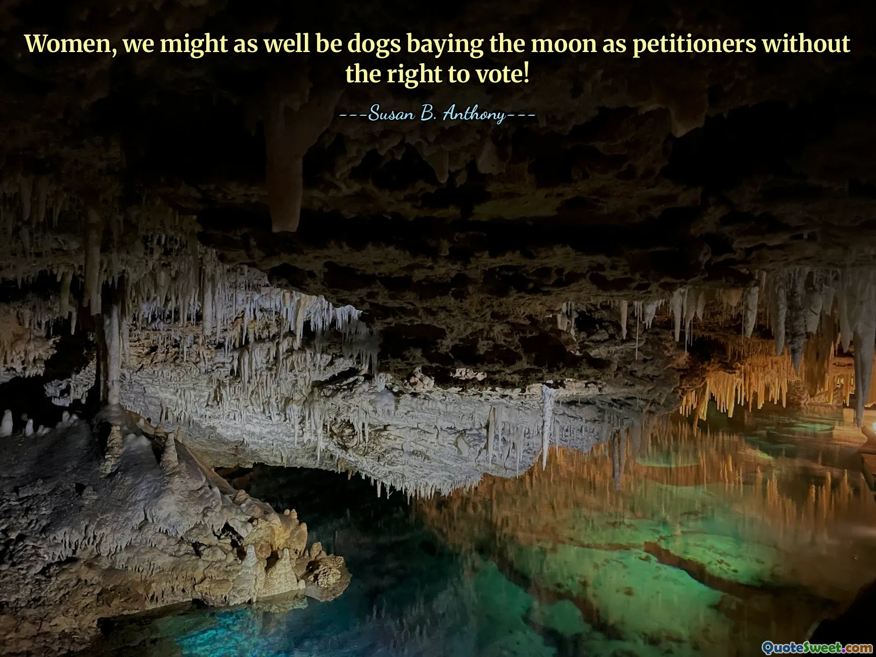 Women, we might as well be dogs baying the moon as petitioners without the right to vote!