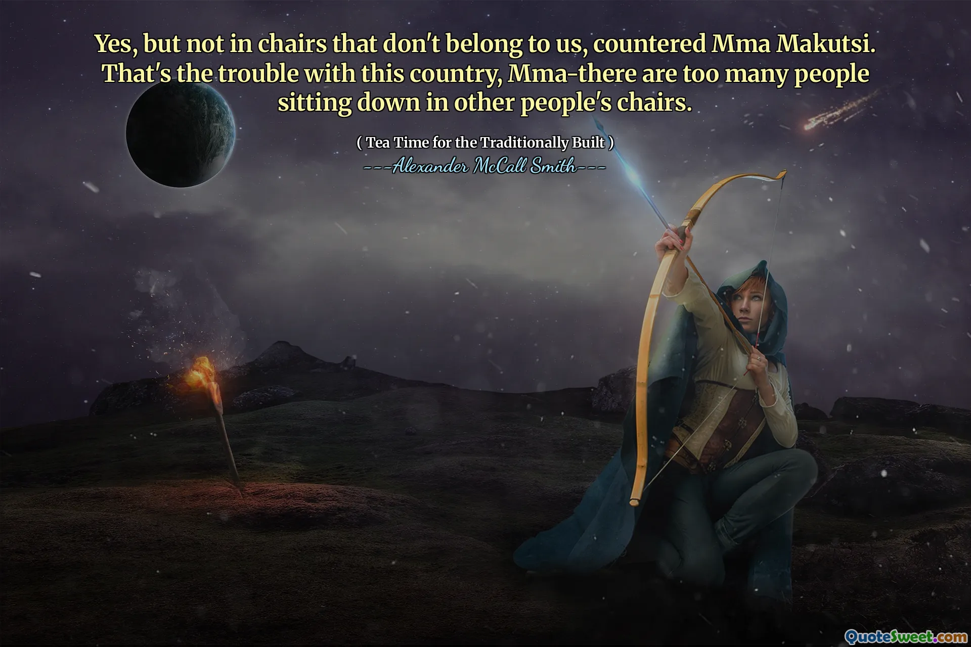 Sim, mas não em cadeiras que não pertencem a nós, rebater o MMA Makutsi. Esse é o problema com este país, MMA-há muitas pessoas sentadas nas cadeiras de outras pessoas.