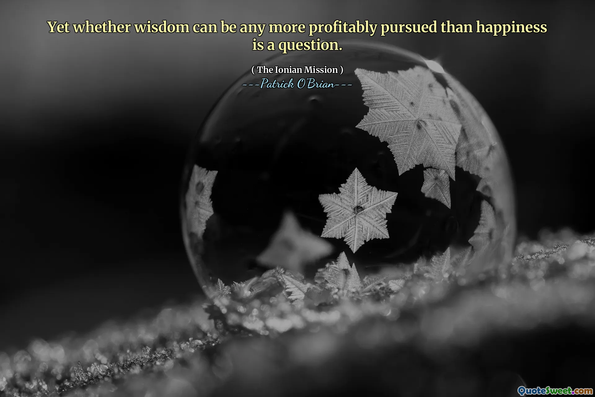 Yet whether wisdom can be any more profitably pursued than happiness is a question.