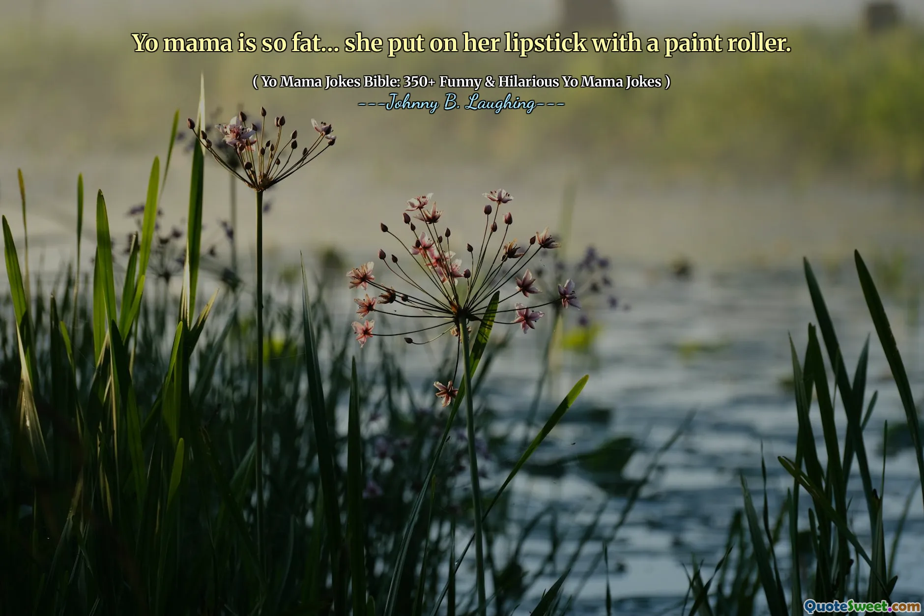 Yo mama is so fat… she put on her lipstick with a paint roller.