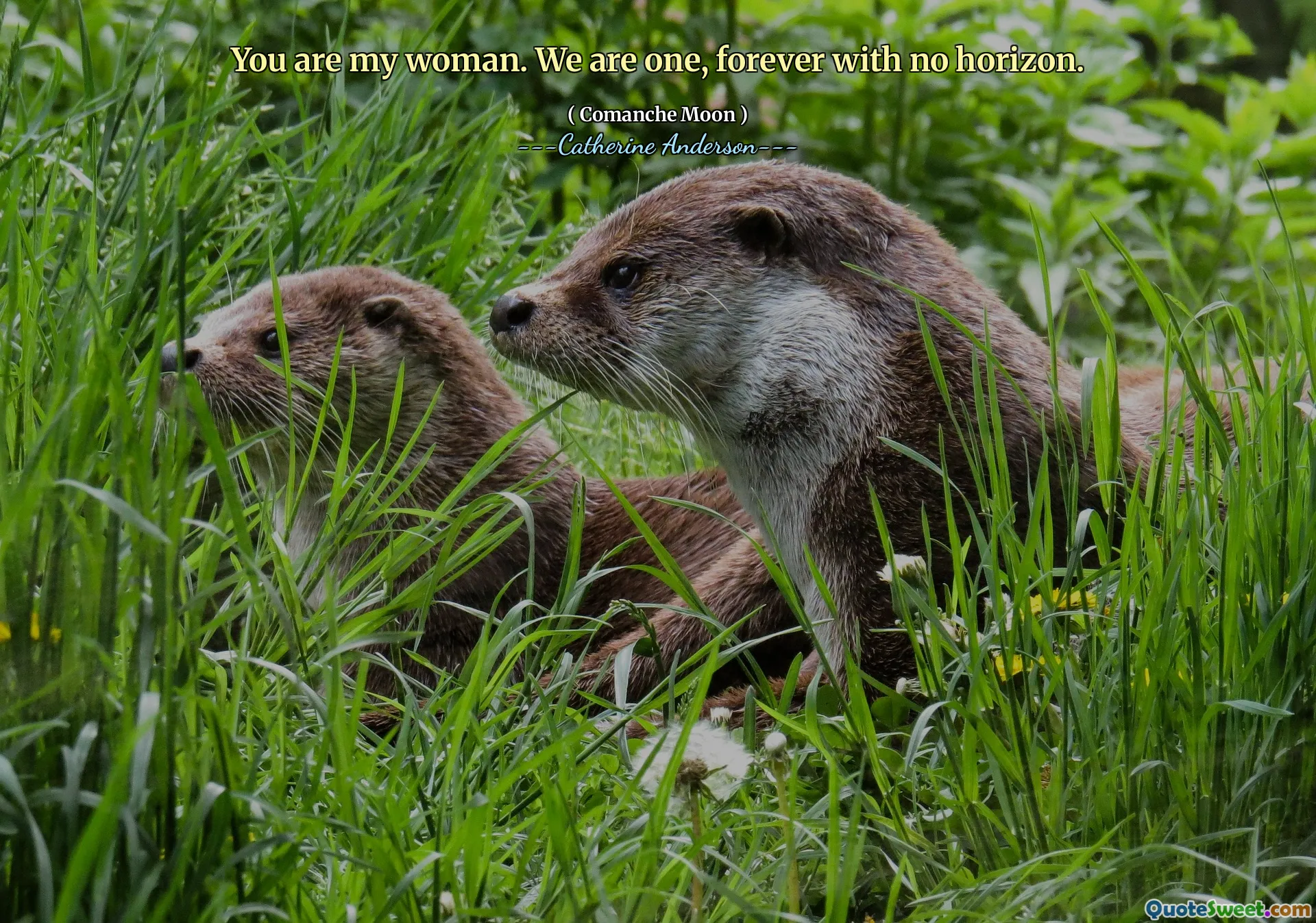 You are my woman. We are one, forever with no horizon.