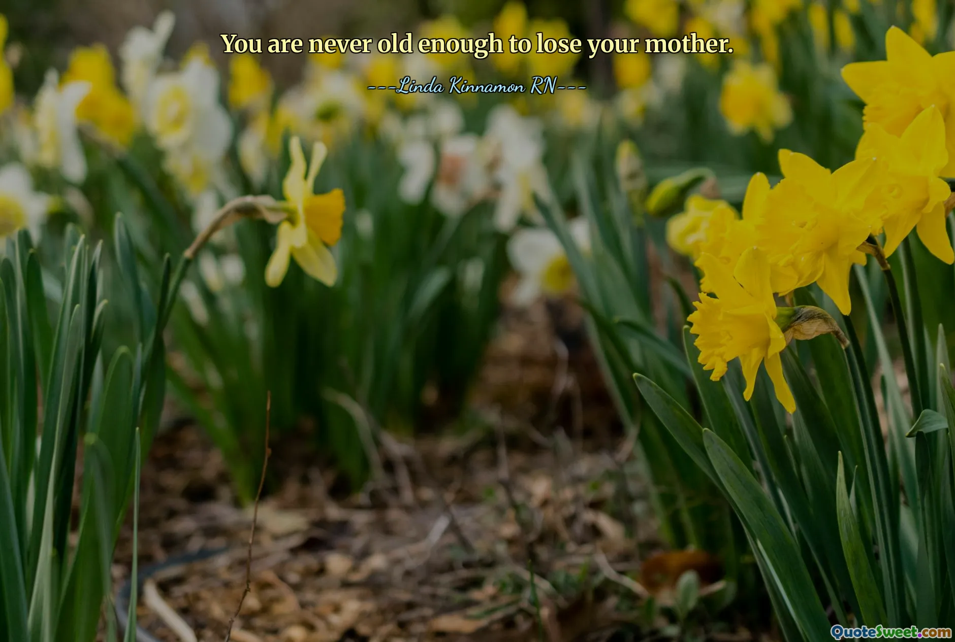 You are never old enough to lose your mother.