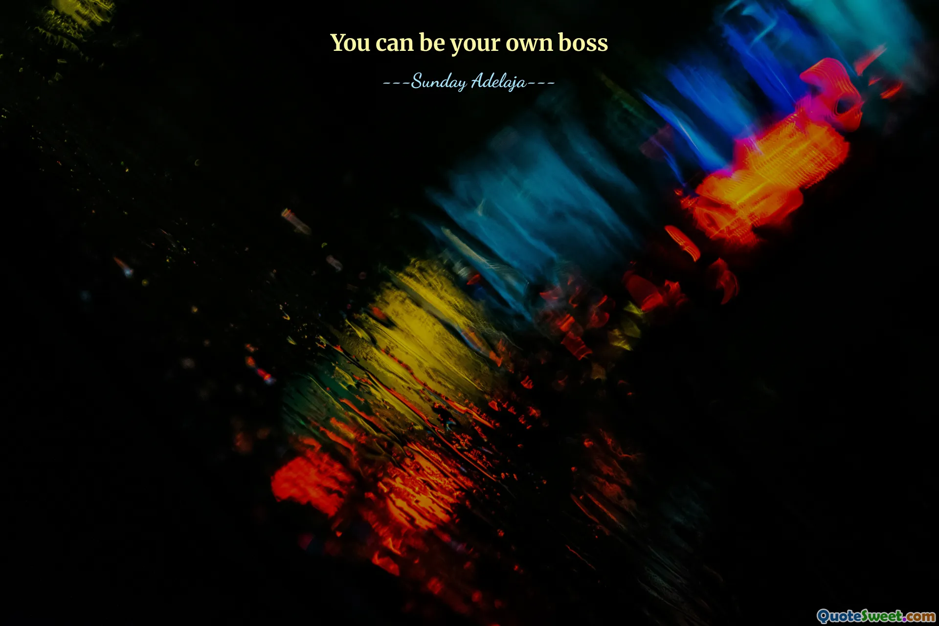 You can be your own boss