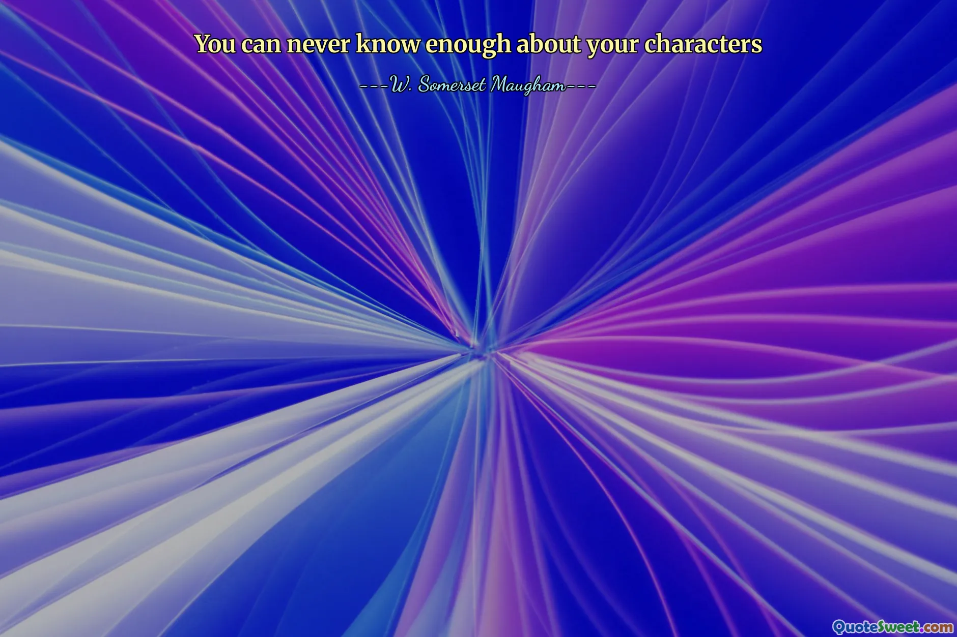 You can never know enough about your characters