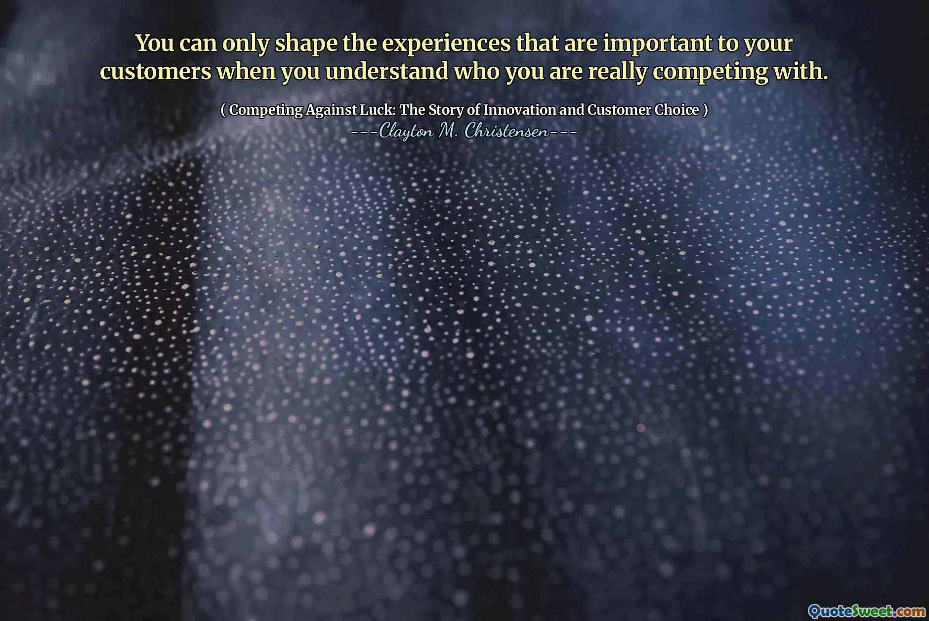 You can only shape the experiences that are important to your customers when you understand who you are really competing with.
