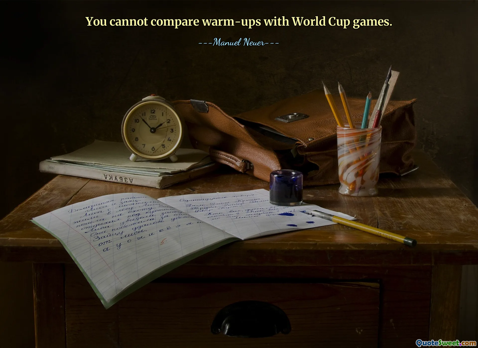 You cannot compare warm-ups with World Cup games.