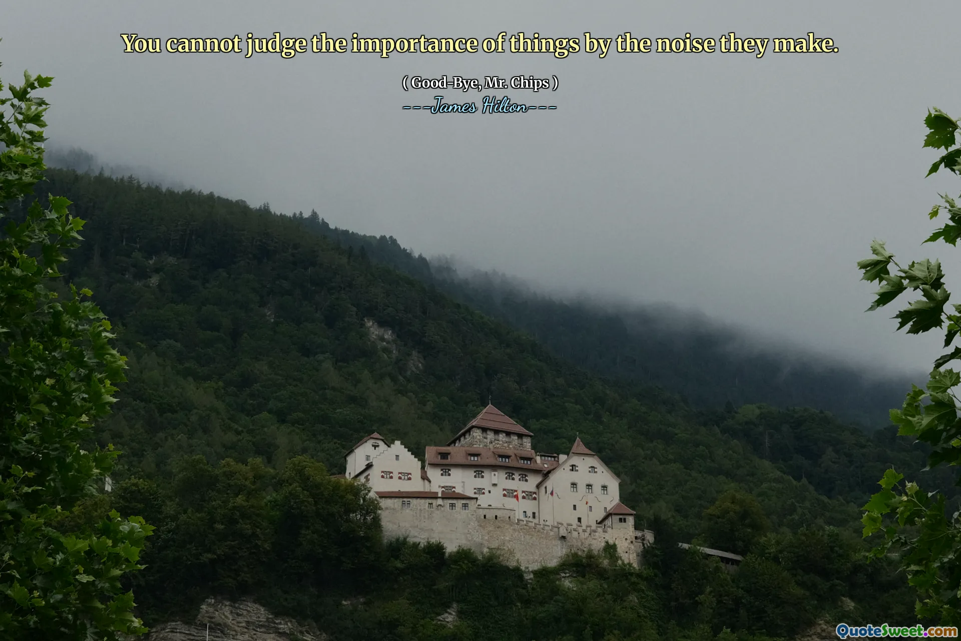 You cannot judge the importance of things by the noise they make.