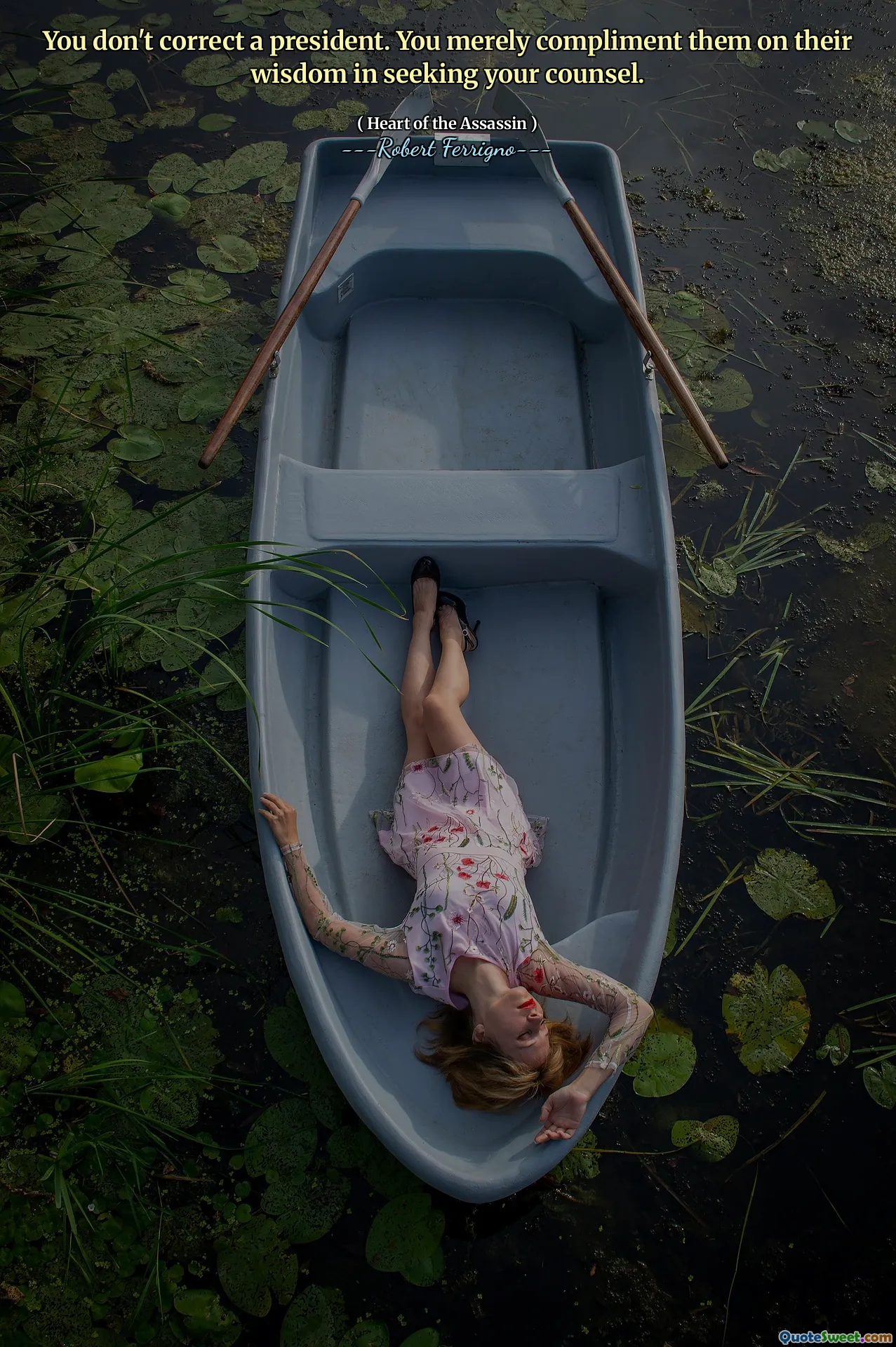 You don't correct a president. You merely compliment them on their wisdom in seeking your counsel.