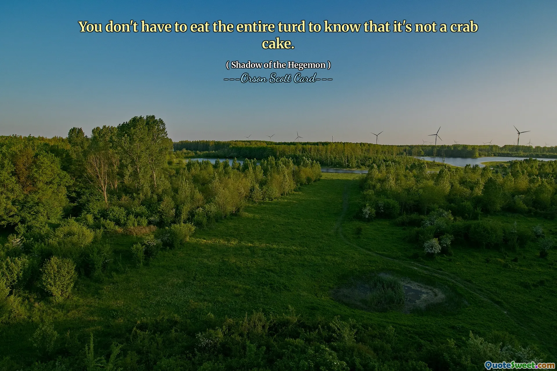 Du trenger ikke spise hele torden for å vite at det ikke er en krabbekake.