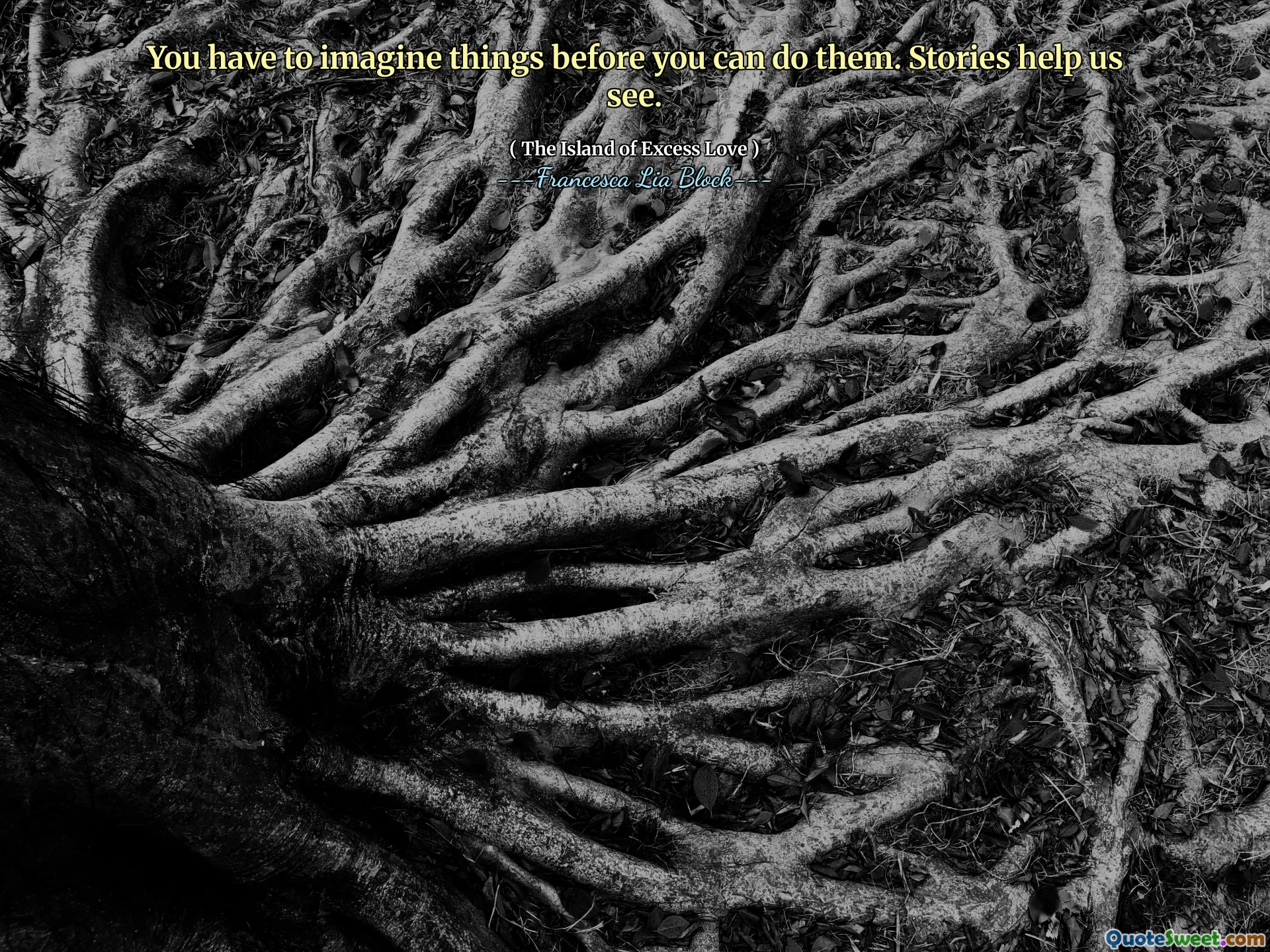 You have to imagine things before you can do them. Stories help us see.