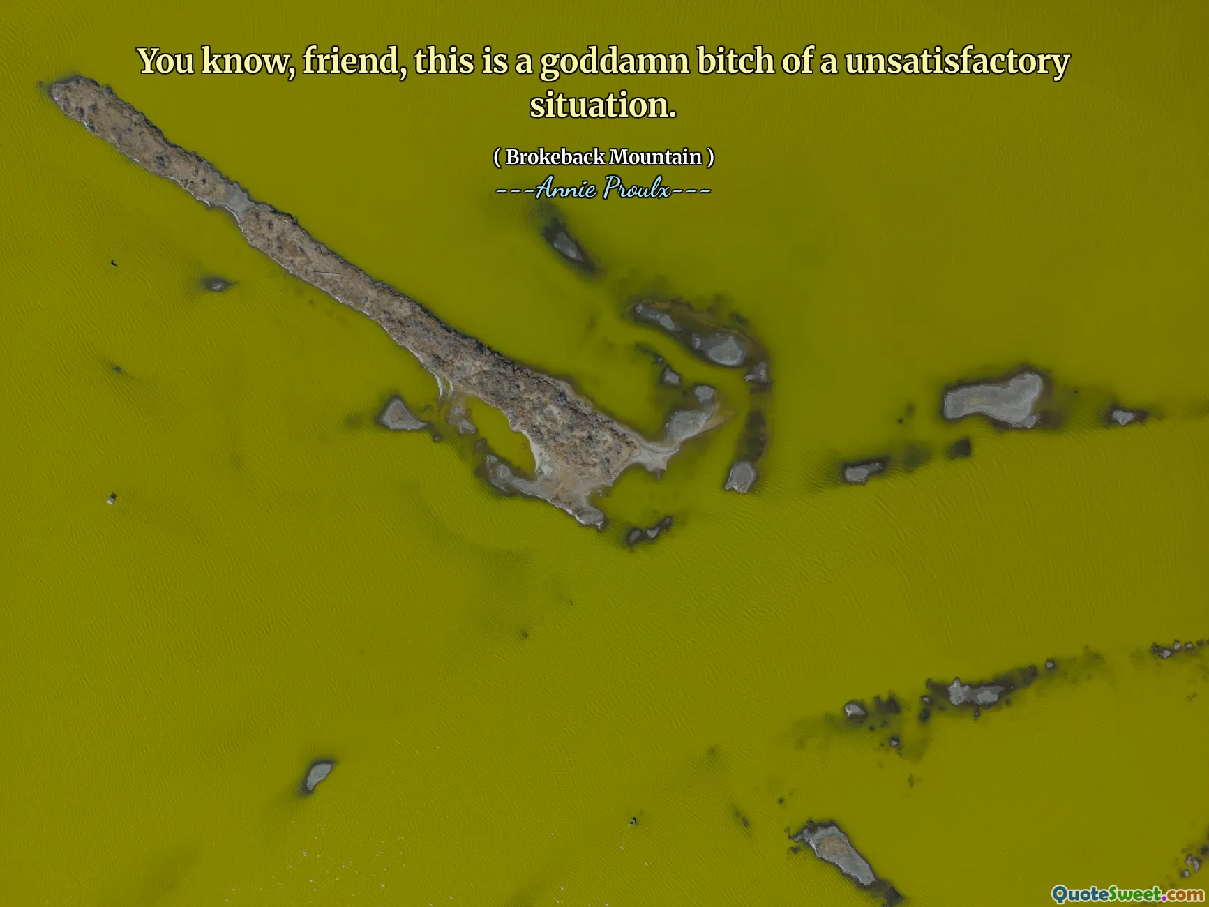 Você sabe, amigo, isso é uma maldita vadia de uma situação insatisfatória.