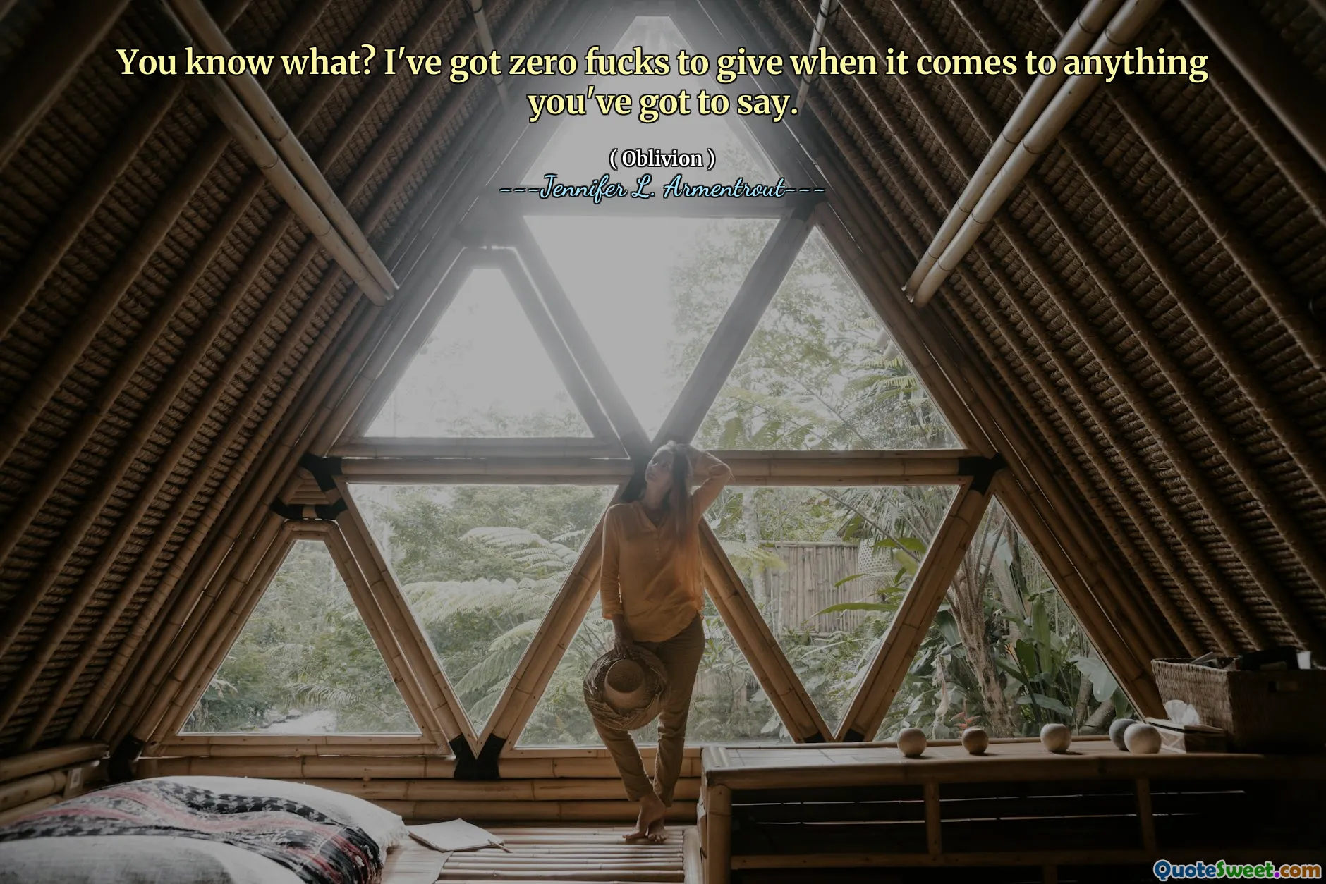 You know what? I've got zero fucks to give when it comes to anything you've got to say.