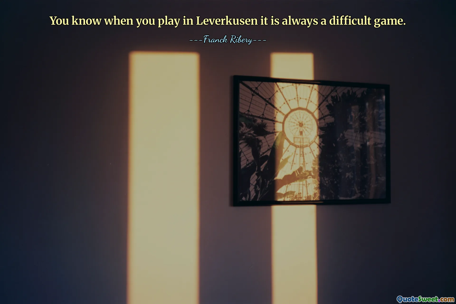 You know when you play in Leverkusen it is always a difficult game.