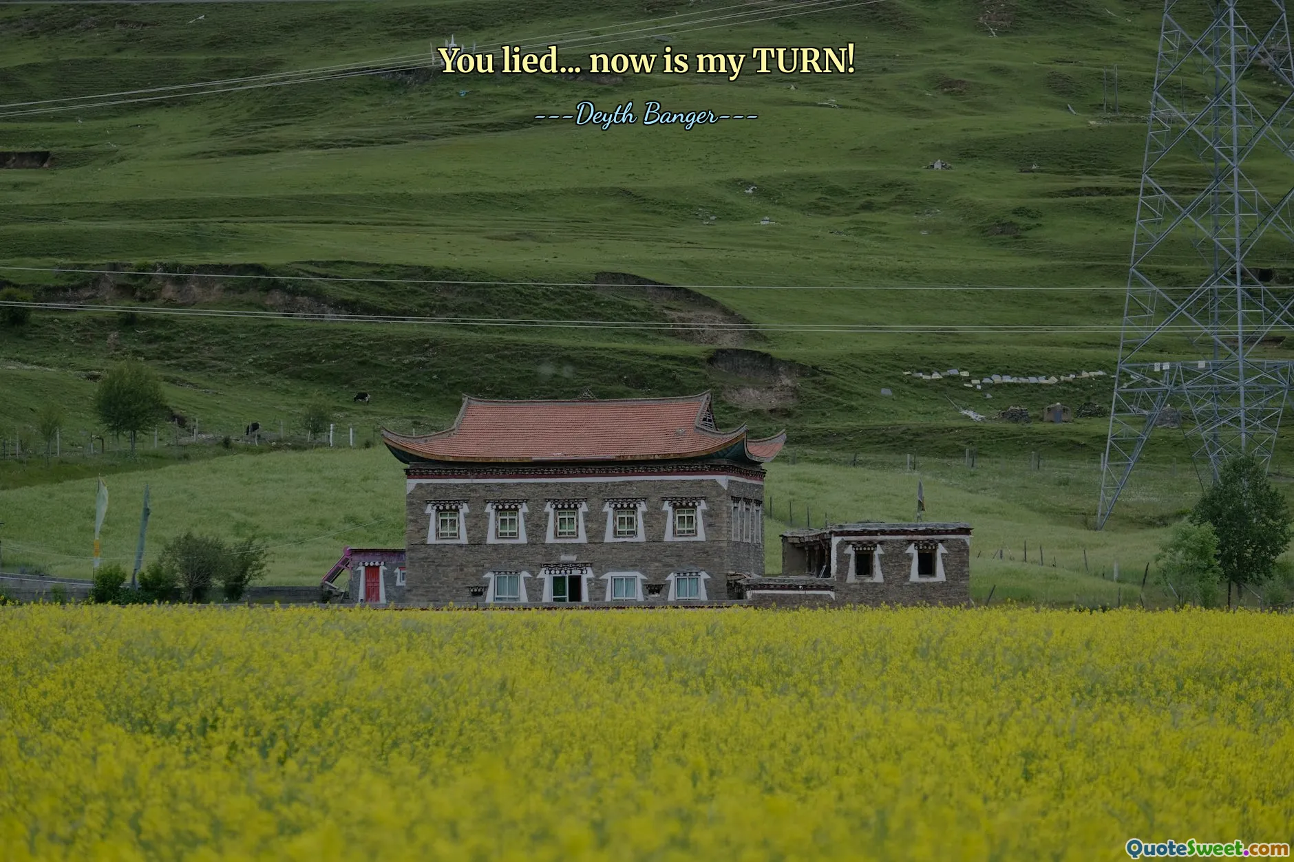 You lied... now is my TURN!