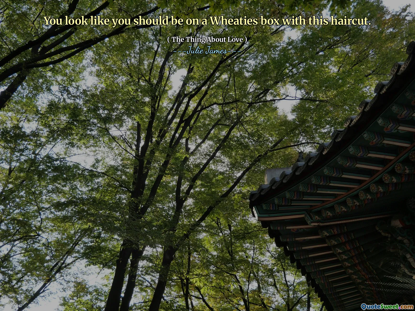 You look like you should be on a Wheaties box with this haircut.