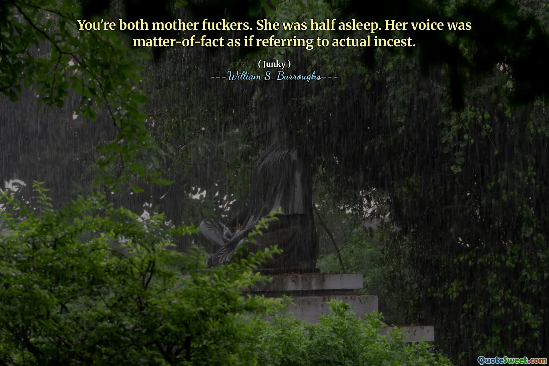 你们都是母亲。她睡着了。她的声音是事实，好像是指实际的乱伦。