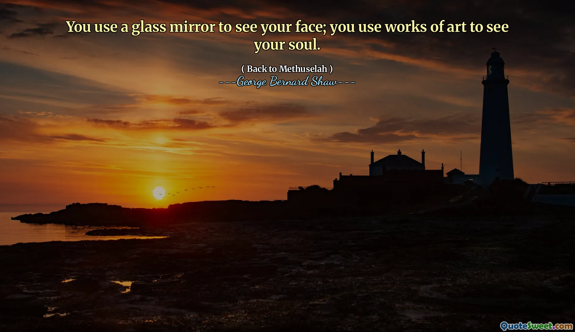 您使用玻璃镜看着您的脸。您使用艺术品来看看您的灵魂。