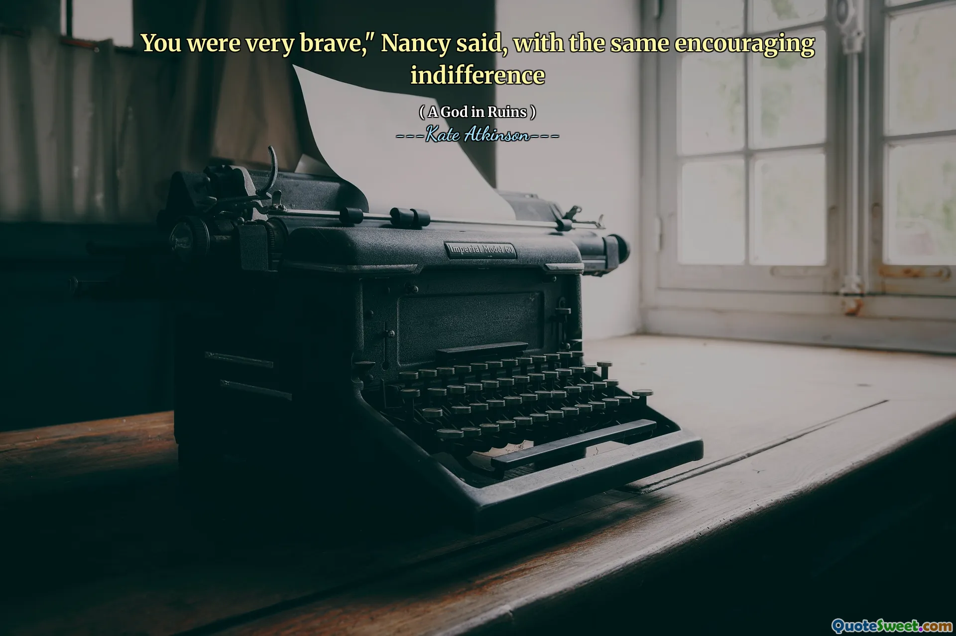 You were very brave," Nancy said, with the same encouraging indifference