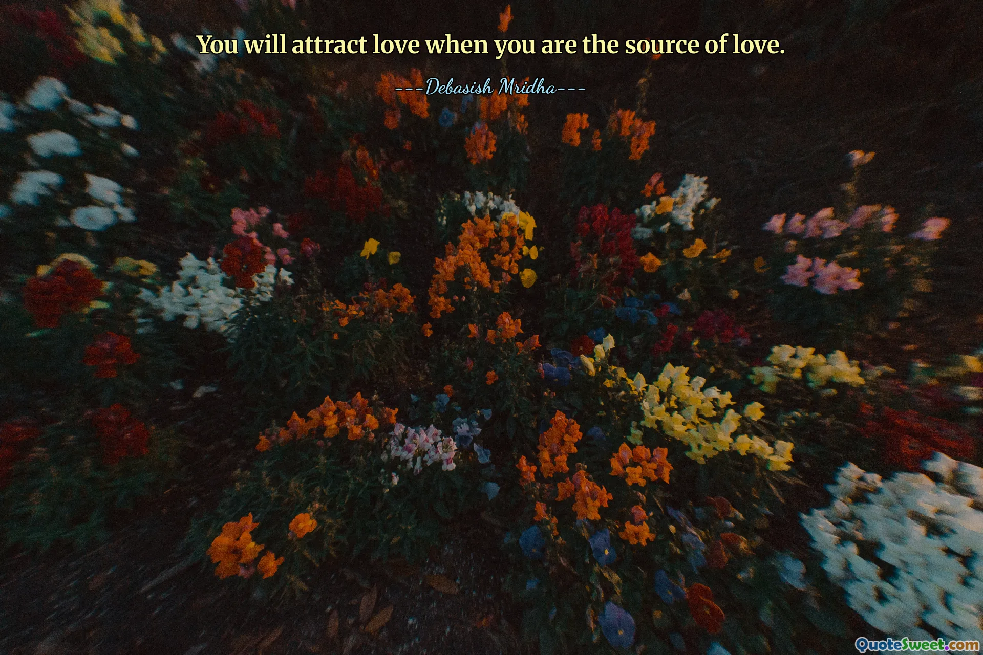 You will attract love when you are the source of love.