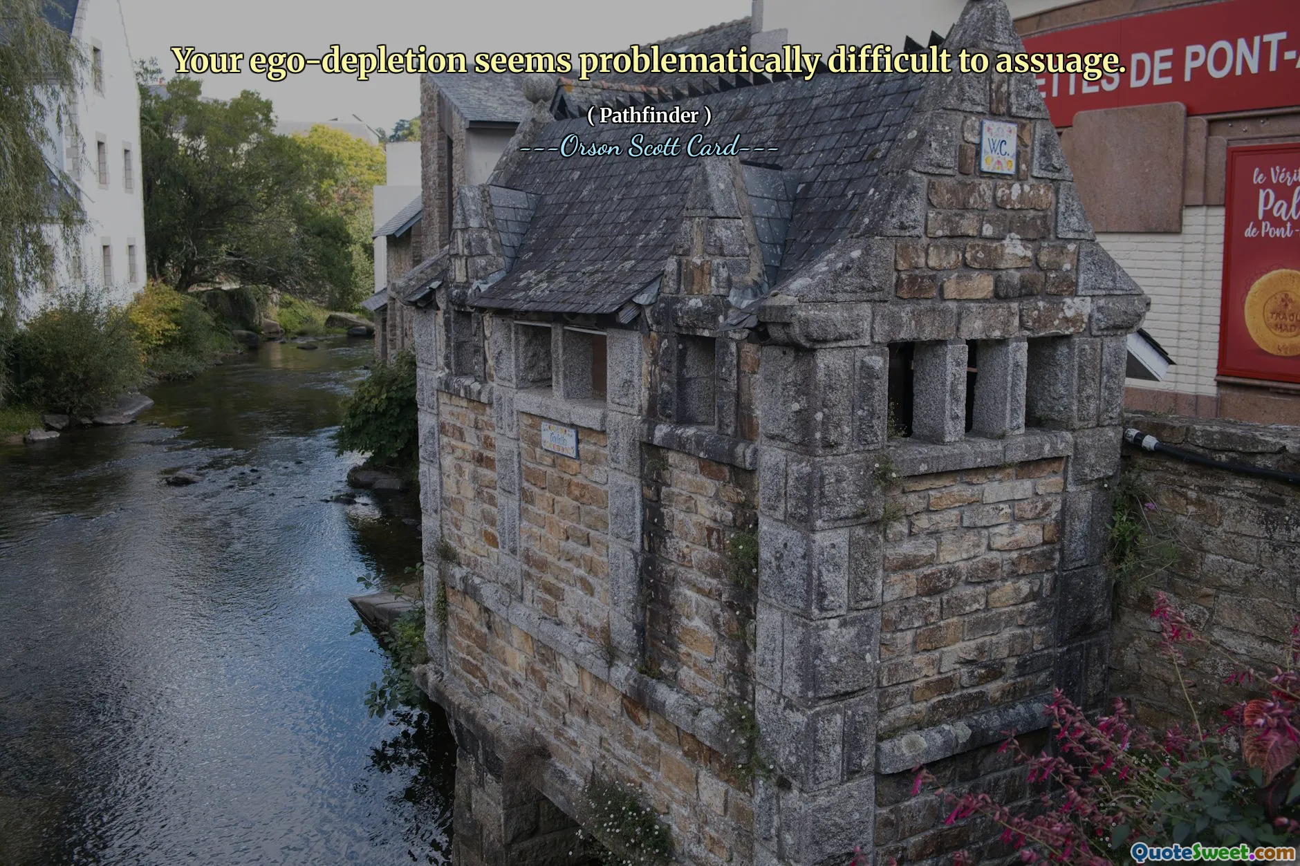 O esgotamento do seu ego parece problemáticamente difícil de amenizar.