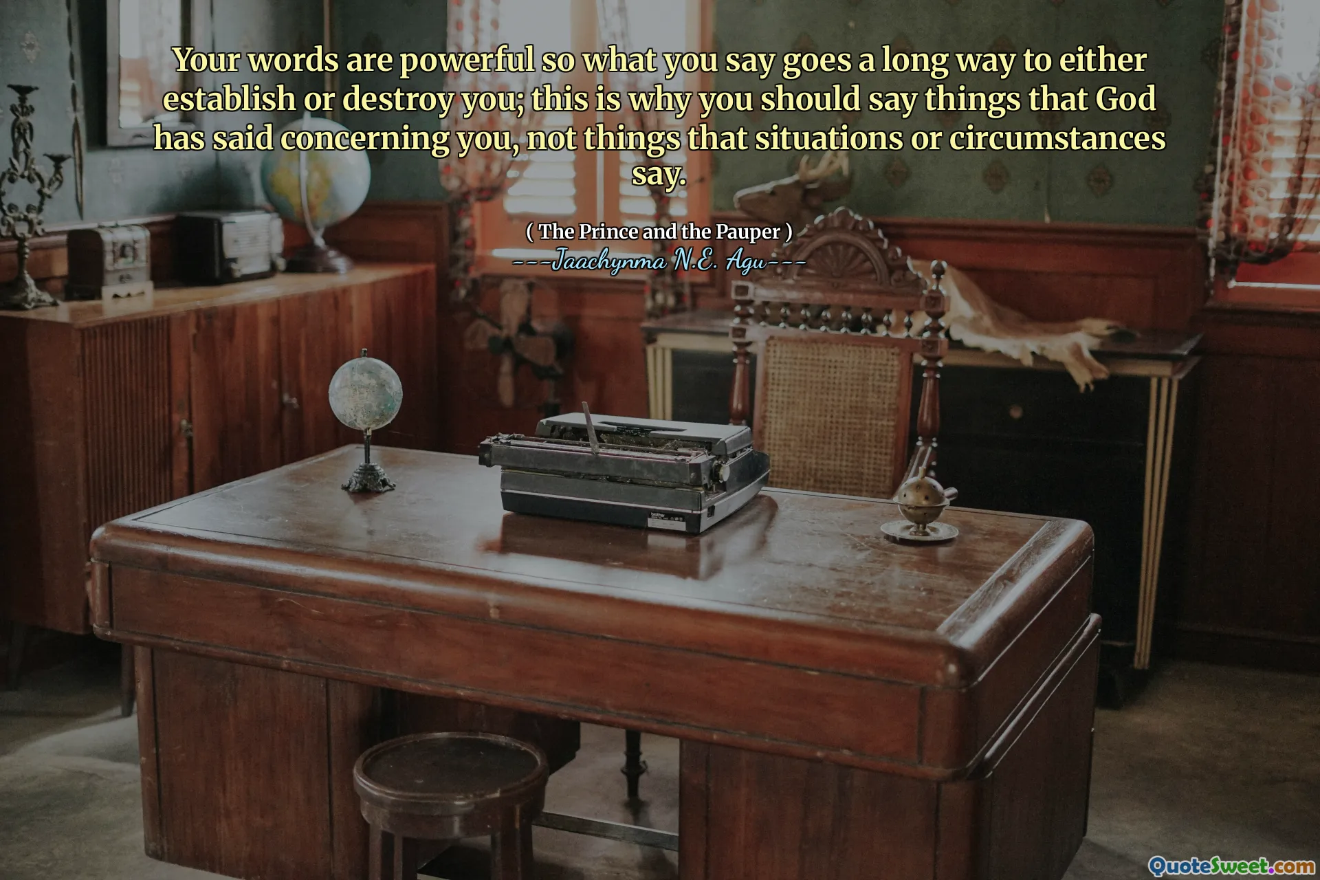 Your words are powerful so what you say goes a long way to either establish or destroy you; this is why you should say things that God has said concerning you, not things that situations or circumstances say.