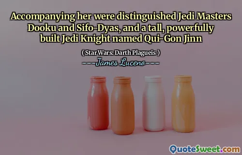 Accompanying her were distinguished Jedi Masters Dooku and Sifo-Dyas, and a tall, powerfully built Jedi Knight named Qui-Gon Jinn