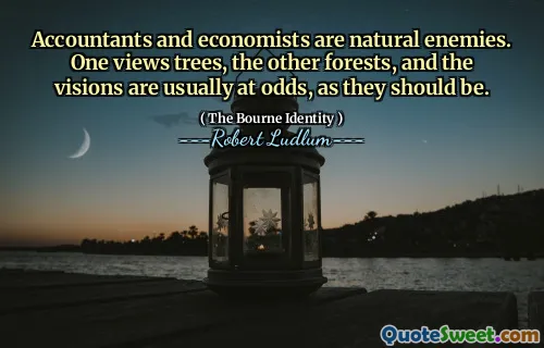 会计师和经济学家是自然敌人。一种观看树木，另一个森林和视觉通常是矛盾的。