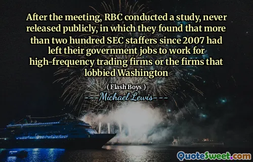 Po spotkaniu RBC przeprowadziło badanie, nigdy nie wydało publicznie, w którym stwierdzili, że ponad dwustu SEC pracowników od 2007 r
