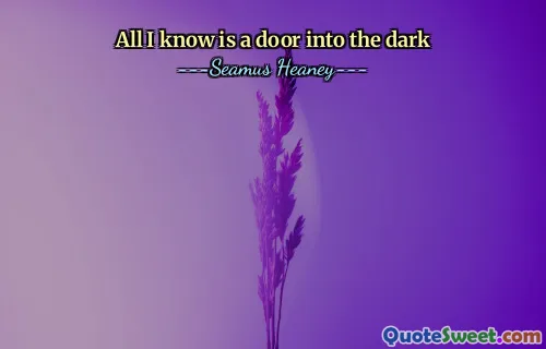 All I know is a door into the dark