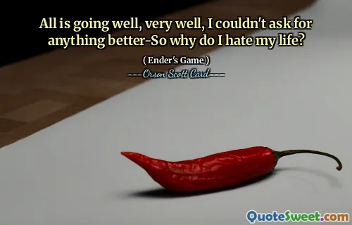 Totul merge bine, foarte bine, nu aș putea cere nimic mai bun-De ce îmi urăsc viața?