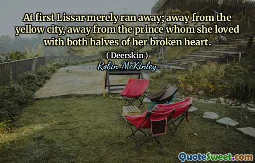 At first Lissar merely ran away; away from the yellow city, away from the prince whom she loved with both halves of her broken heart.