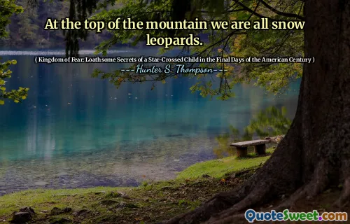 在山的顶部，我们都是雪豹。