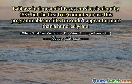 Babbage had most of this system sketched out by 1837, but the first true computer to use this programmable architecture didn't appear for more than a hundred years.