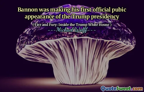 Bannon was making his first official pubic appearance of the Trump presidency