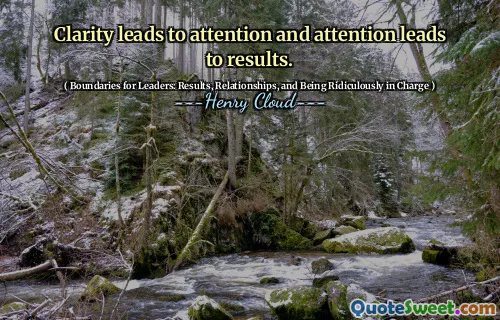 Clarity leads to attention and attention leads to results.