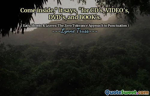 Come inside," it says, "for CD's, VIDEO's, DVD's, and BOOK's.