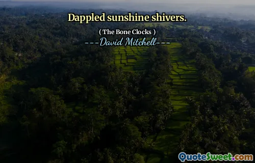 Dappled sunshine shivers.