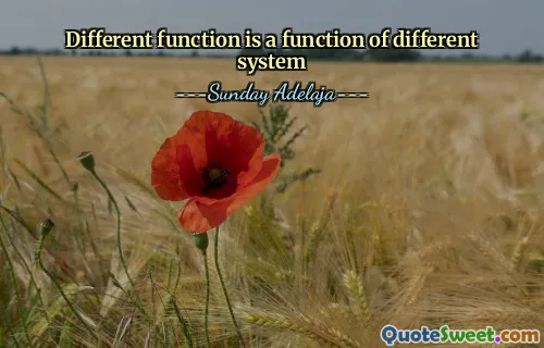 Different function is a function of different system