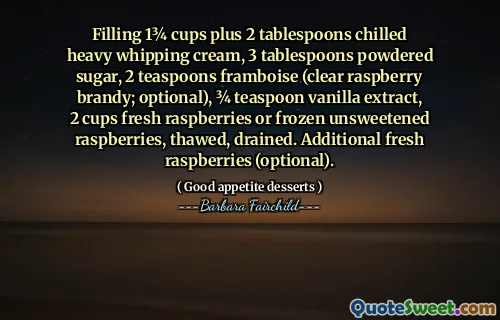 Filling 1¾ cups plus 2 tablespoons chilled heavy whipping cream, 3 tablespoons powdered sugar, 2 teaspoons framboise (clear raspberry brandy; optional), ¾ teaspoon vanilla extract, 2 cups fresh raspberries or frozen unsweetened raspberries, thawed, drained. Additional fresh raspberries (optional).
