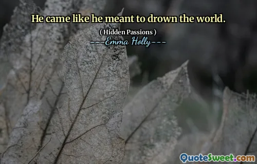 Venne come intendeva annegare il mondo.