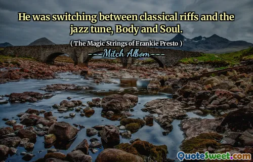 他在古典即兴演奏和爵士音乐，身体和灵魂之间切换。