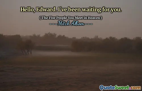 Hallo, Edward. Ik heb op je gewacht.