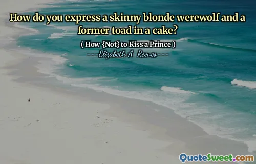 How do you express a skinny blonde werewolf and a former toad in a cake?