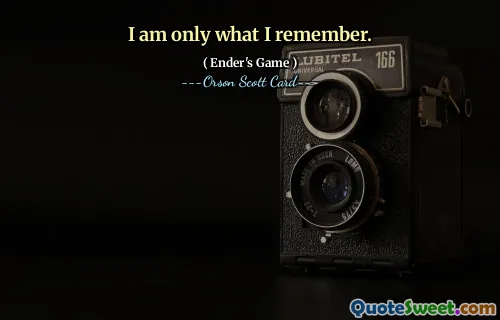 我只是我记忆中的样子。