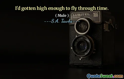 I'd gotten high enough to fly through time.