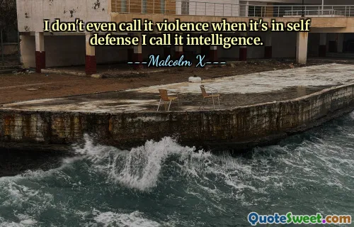 I don't even call it violence when it's in self defense I call it intelligence.