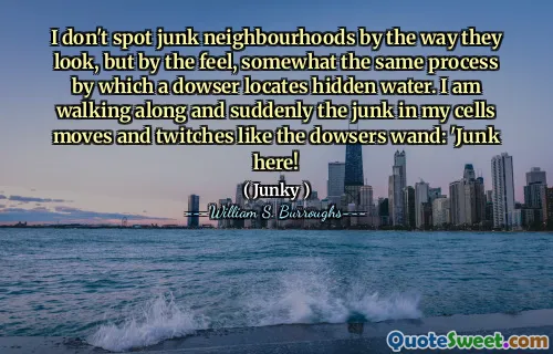 我不会以它们的外观发现垃圾邻居，而是通过这种感觉，与Dowser一起定位隐藏水的过程相同。我正在走来走去，突然在牢房中的垃圾移动，然后像Dowsers魔杖一样抽搐：'这里的垃圾！