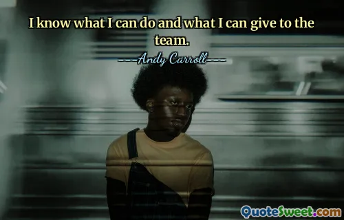 Jeg vet hva jeg kan gjøre og hva jeg kan gi til laget.