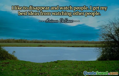 Rád mizím a pozoruji lidi. Nejlepší nápady získávám ze sledování jiných lidí.